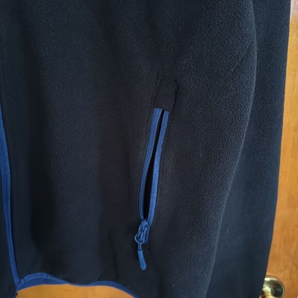 Reebok Jacket Mens Medium Black Fleece Zip Pockets - Picture 3 of 5